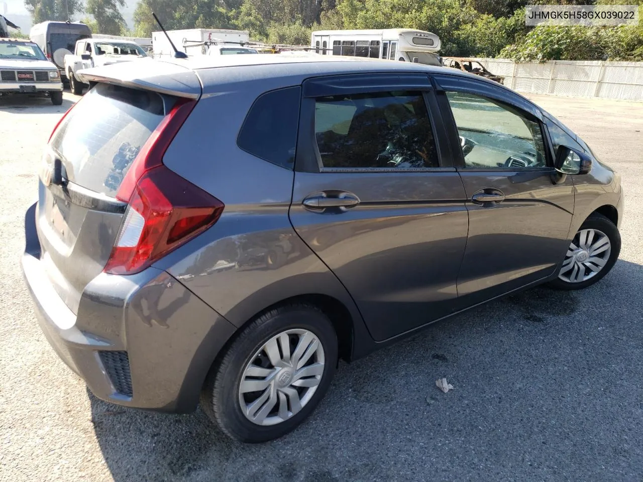 2016 Honda Fit Lx VIN: JHMGK5H58GX039022 Lot: 73985774