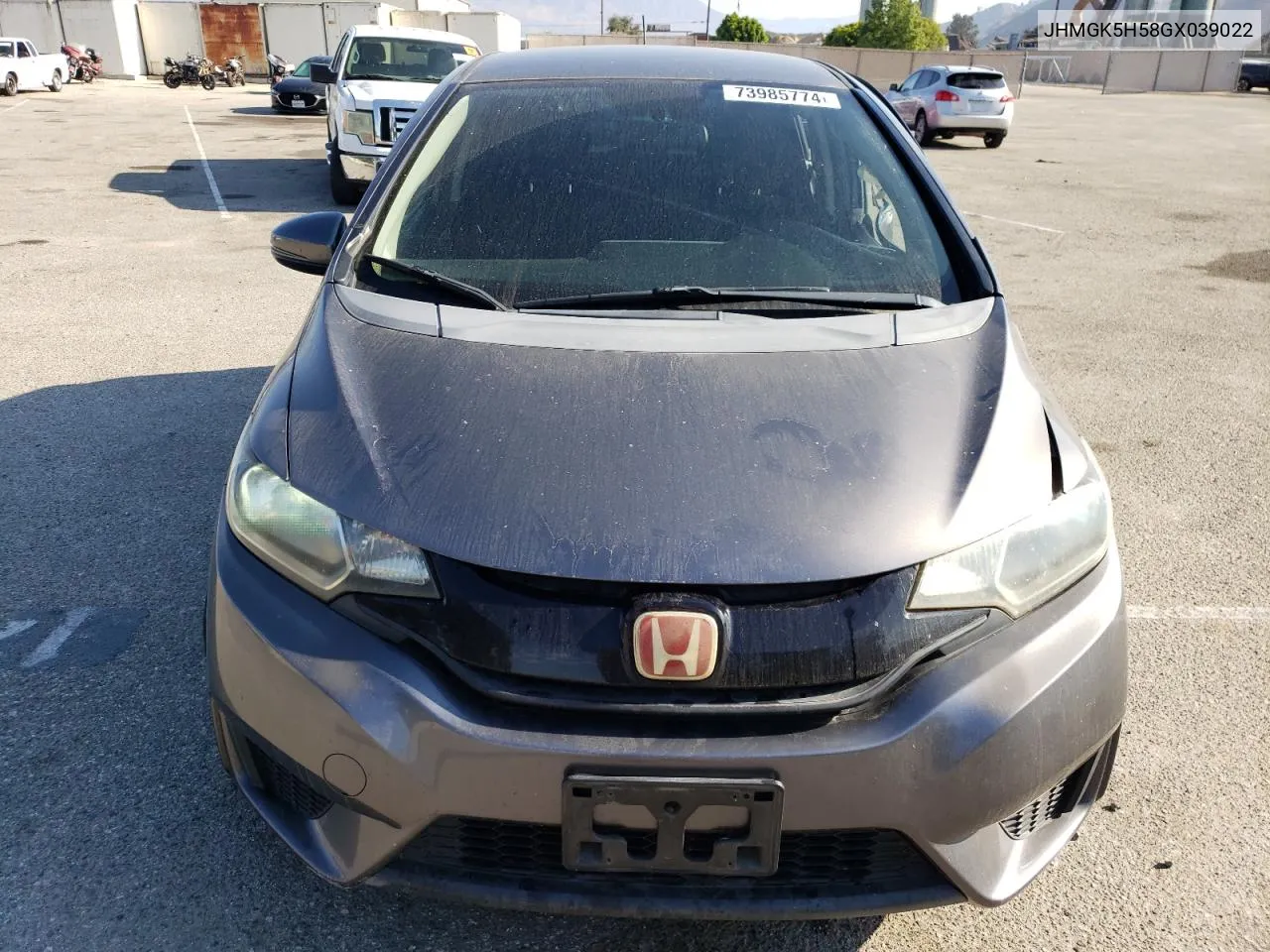 2016 Honda Fit Lx VIN: JHMGK5H58GX039022 Lot: 73985774