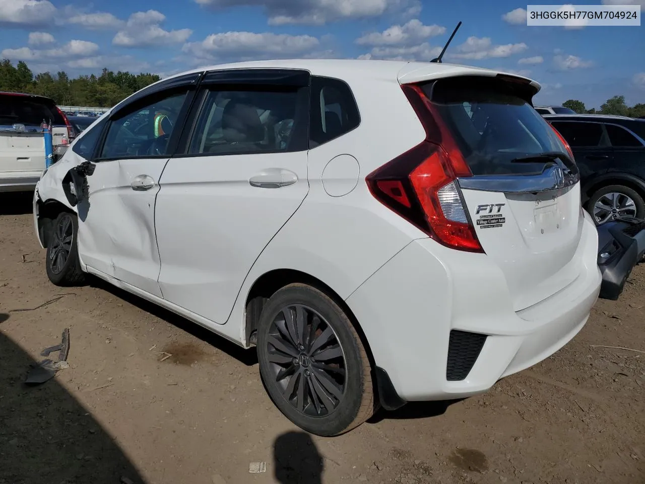 2016 Honda Fit Ex VIN: 3HGGK5H77GM704924 Lot: 74096784