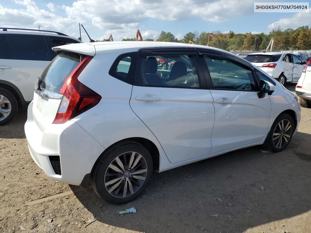 2016 Honda Fit Ex VIN: 3HGGK5H77GM704924 Lot: 74096784