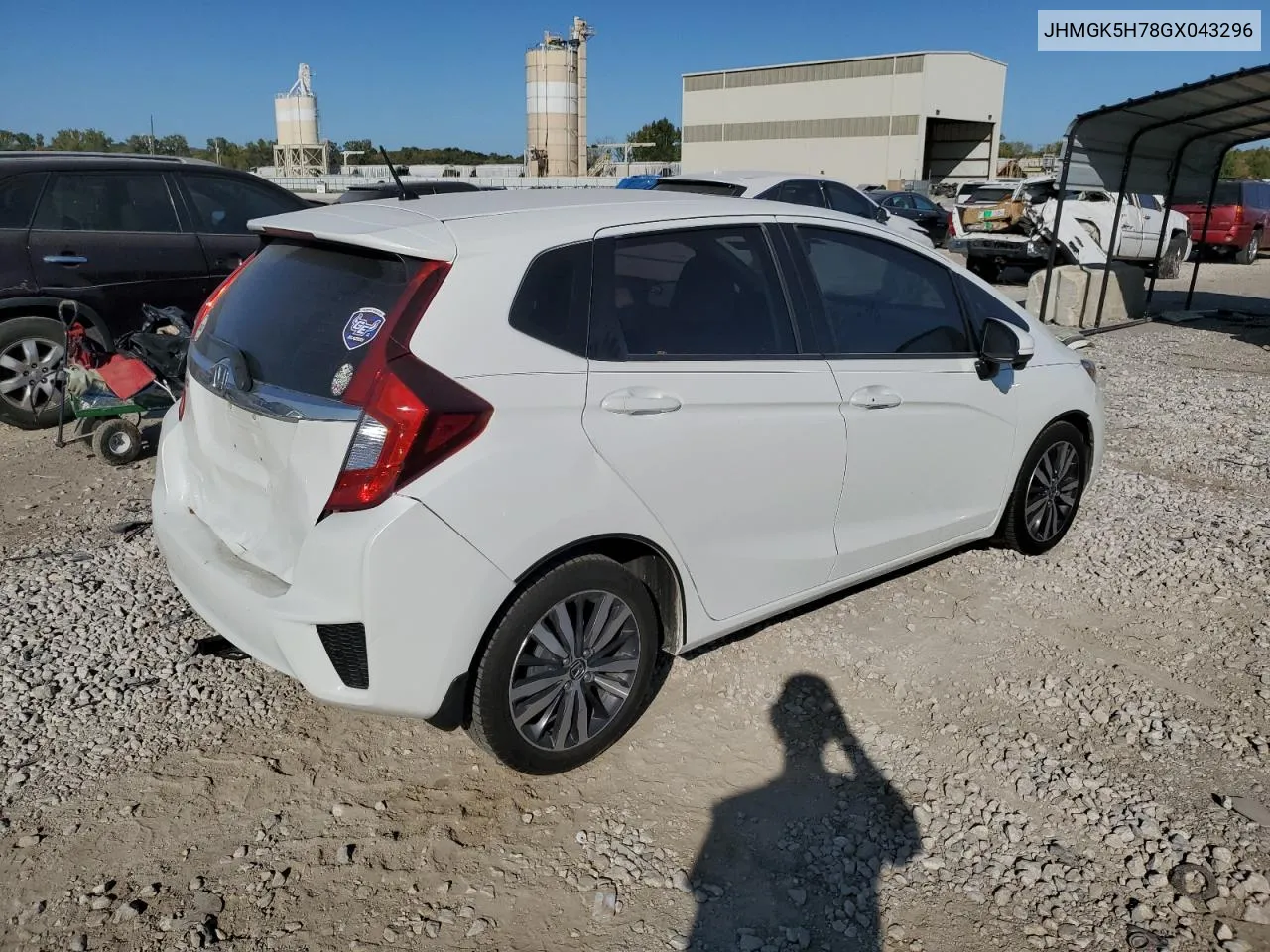 2016 Honda Fit Ex VIN: JHMGK5H78GX043296 Lot: 74316524