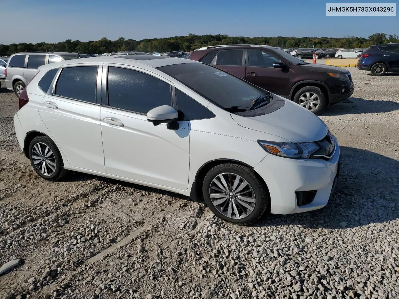 2016 Honda Fit Ex VIN: JHMGK5H78GX043296 Lot: 74316524