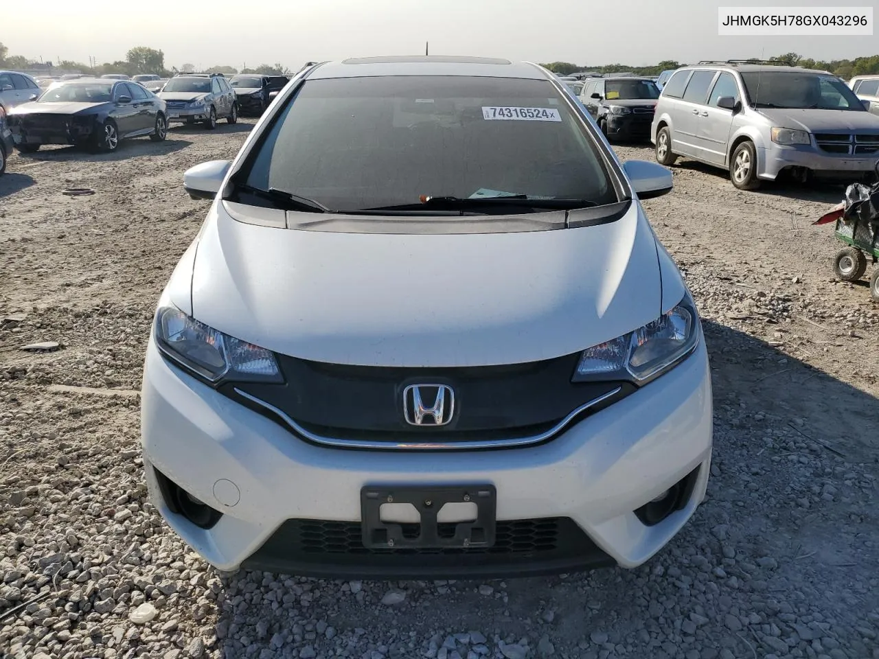 2016 Honda Fit Ex VIN: JHMGK5H78GX043296 Lot: 74316524