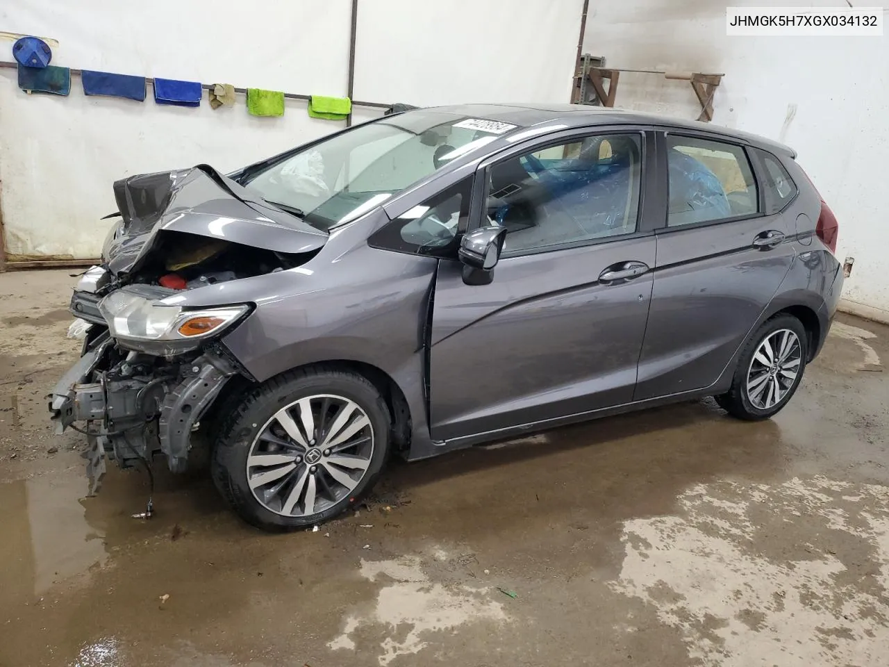 2016 Honda Fit Ex VIN: JHMGK5H7XGX034132 Lot: 74428954