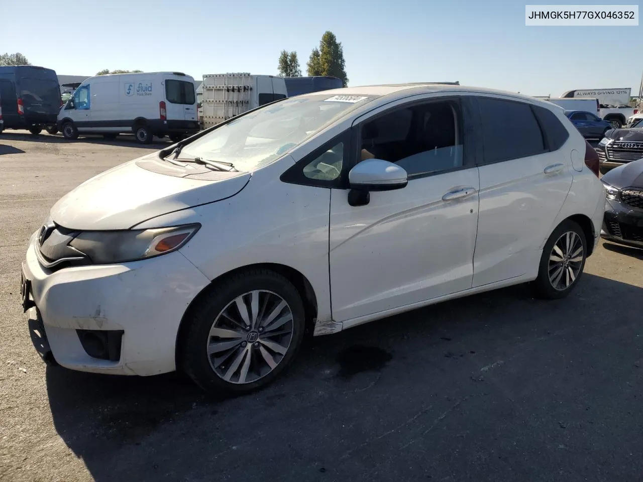 2016 Honda Fit Ex VIN: JHMGK5H77GX046352 Lot: 74536504