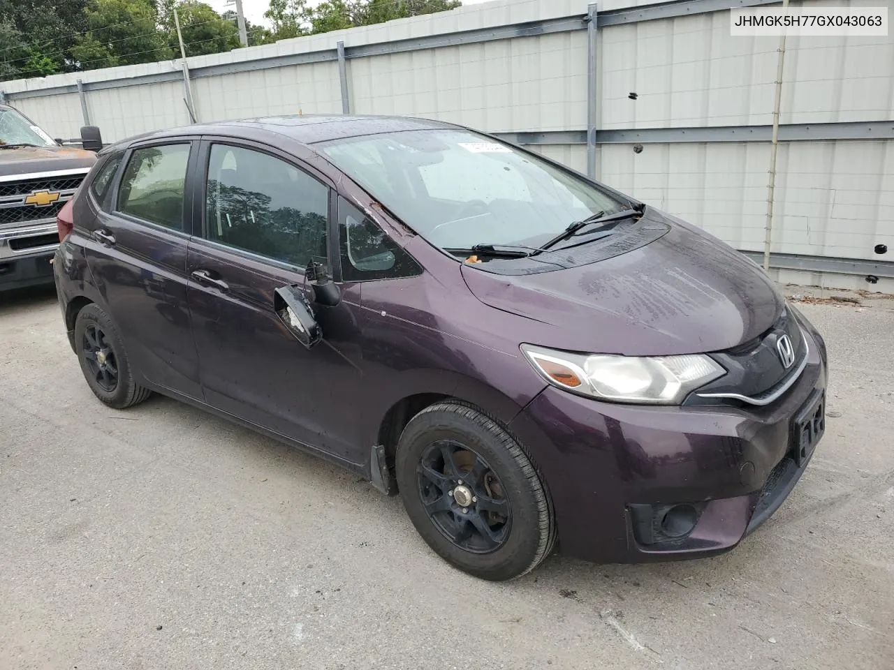 2016 Honda Fit Ex VIN: JHMGK5H77GX043063 Lot: 74735344