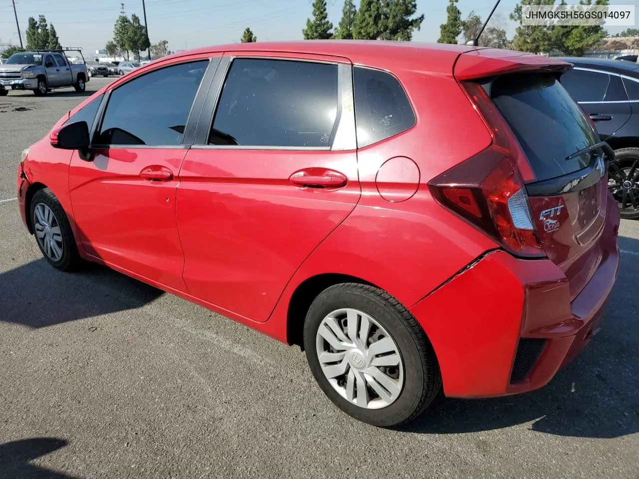 2016 Honda Fit Lx VIN: JHMGK5H56GS014097 Lot: 74931714