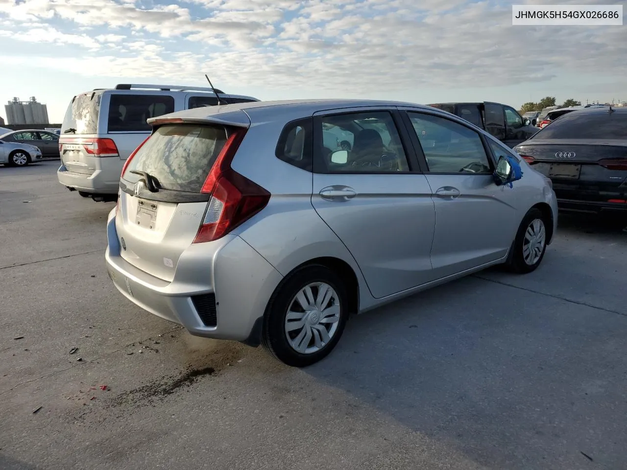 2016 Honda Fit Lx VIN: JHMGK5H54GX026686 Lot: 74960534