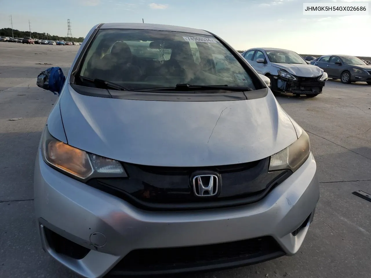 2016 Honda Fit Lx VIN: JHMGK5H54GX026686 Lot: 74960534