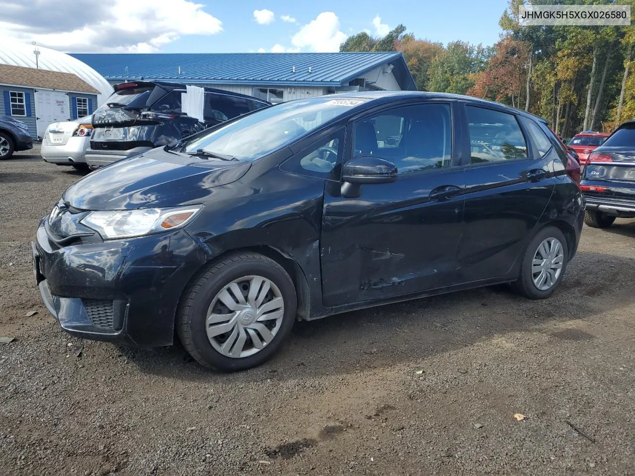 2016 Honda Fit Lx VIN: JHMGK5H5XGX026580 Lot: 74995754