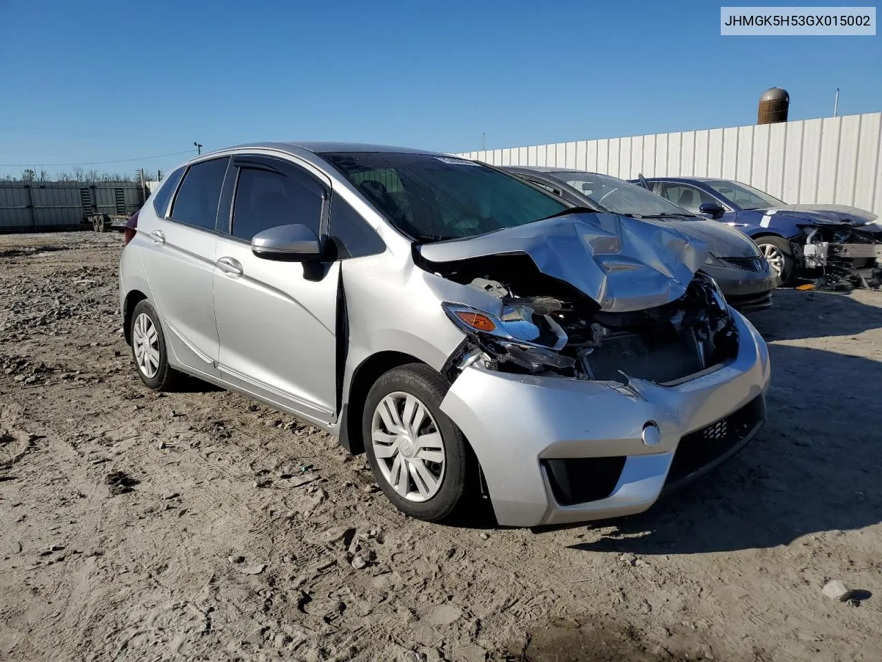 JHMGK5H53GX015002 2016 Honda Fit Lx