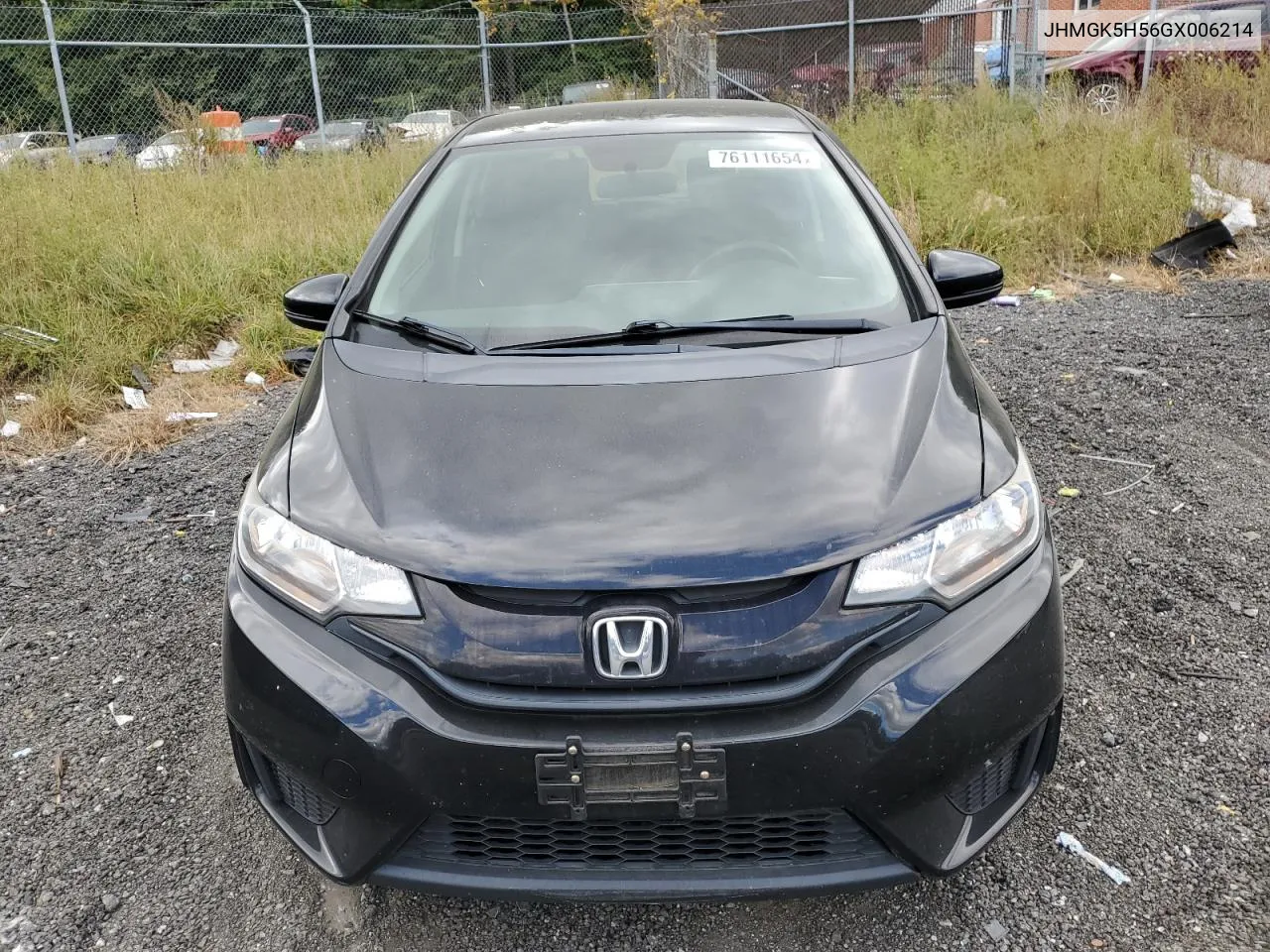 2016 Honda Fit Lx VIN: JHMGK5H56GX006214 Lot: 76111654