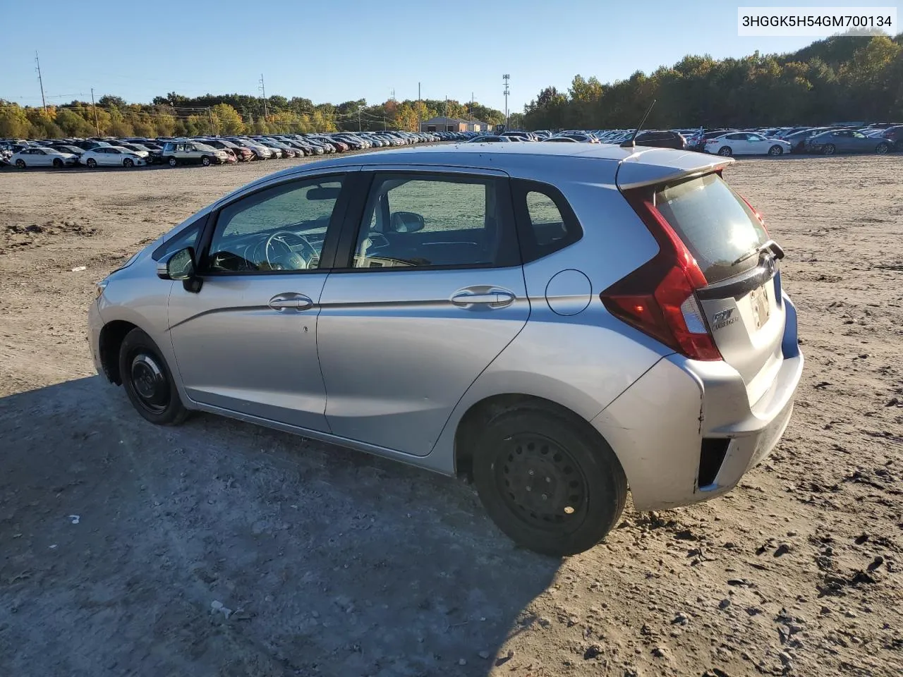 2016 Honda Fit Lx VIN: 3HGGK5H54GM700134 Lot: 76164804