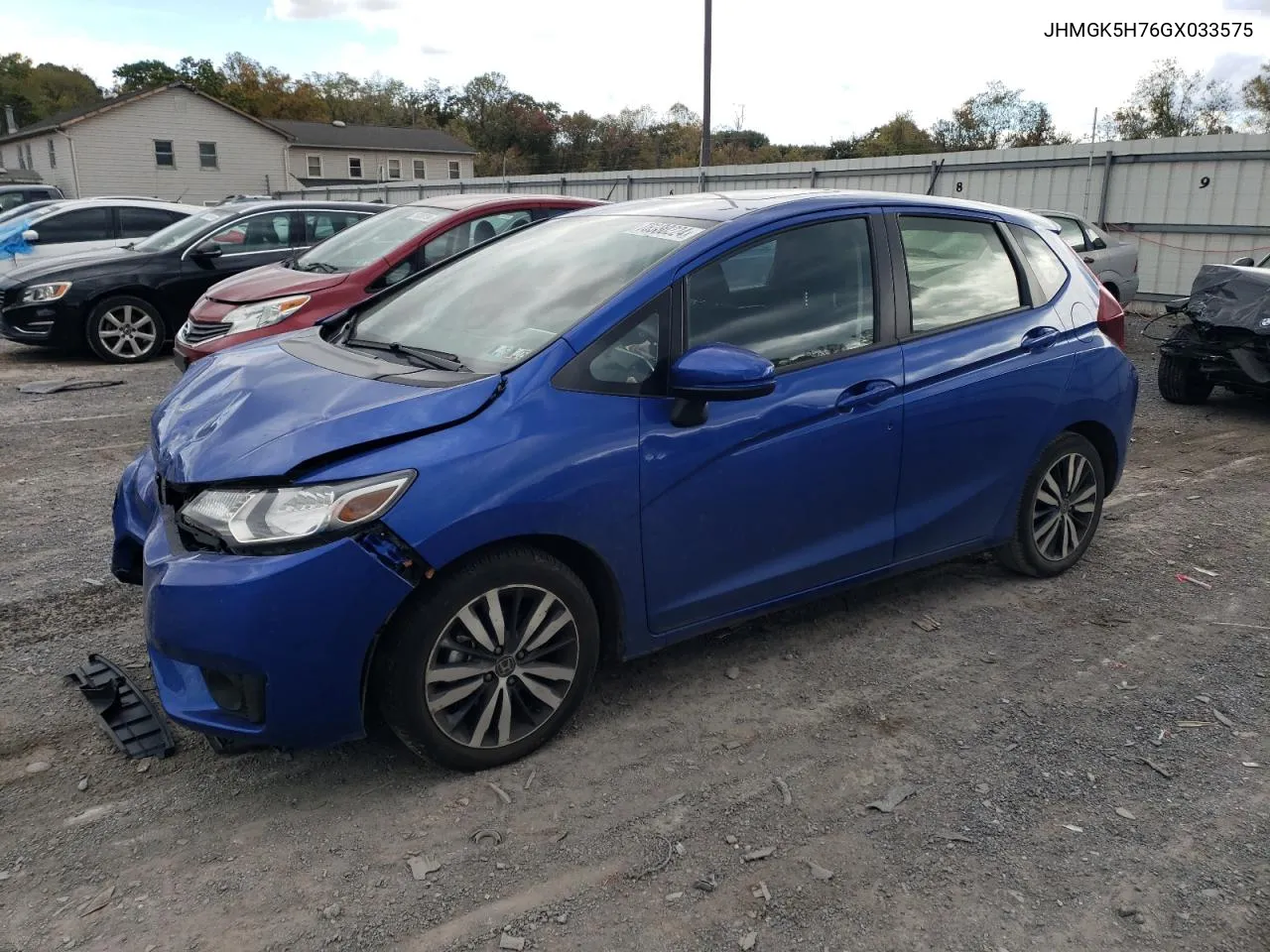 2016 Honda Fit Ex VIN: JHMGK5H76GX033575 Lot: 76300224