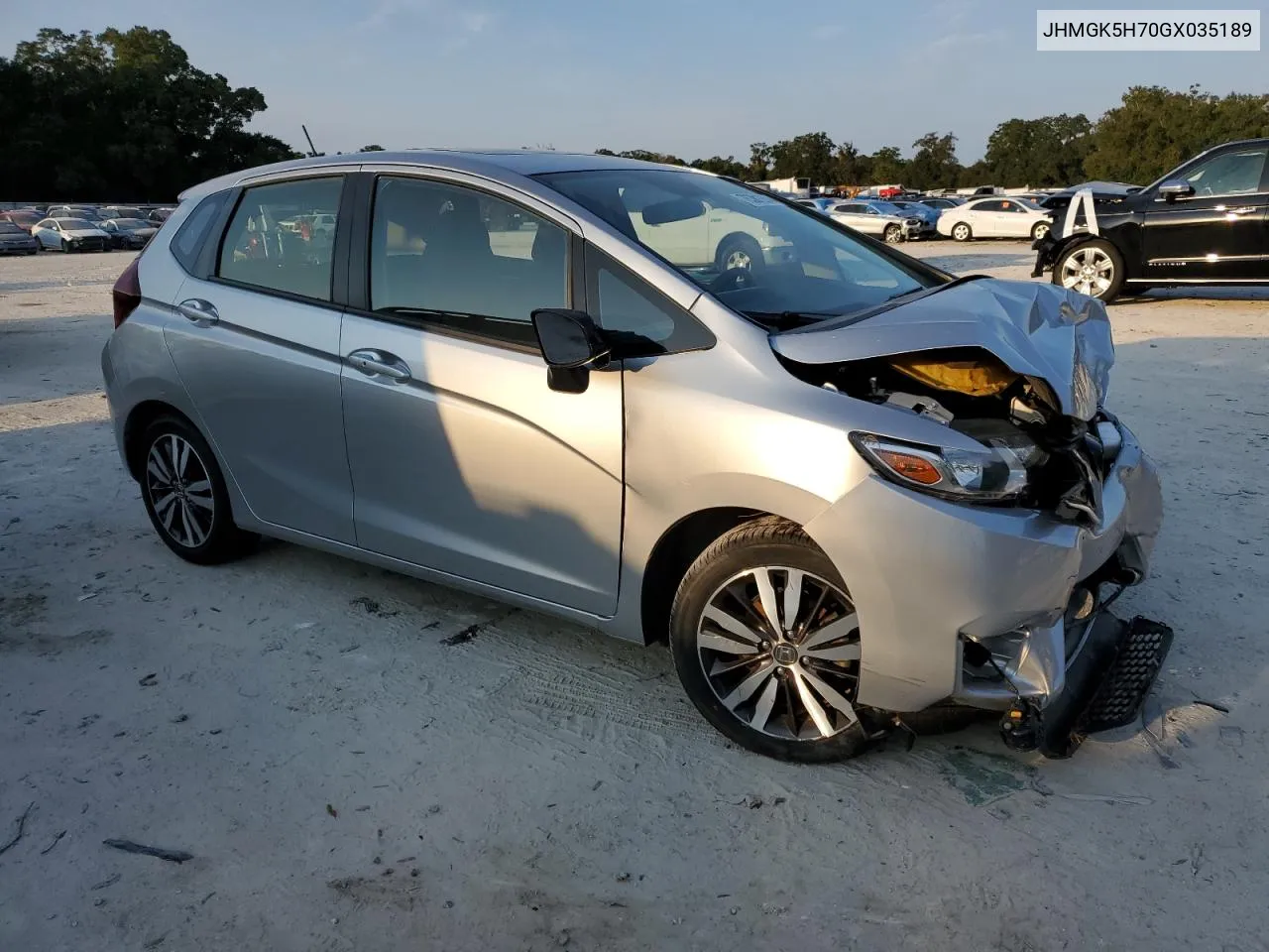 2016 Honda Fit Ex VIN: JHMGK5H70GX035189 Lot: 76381264