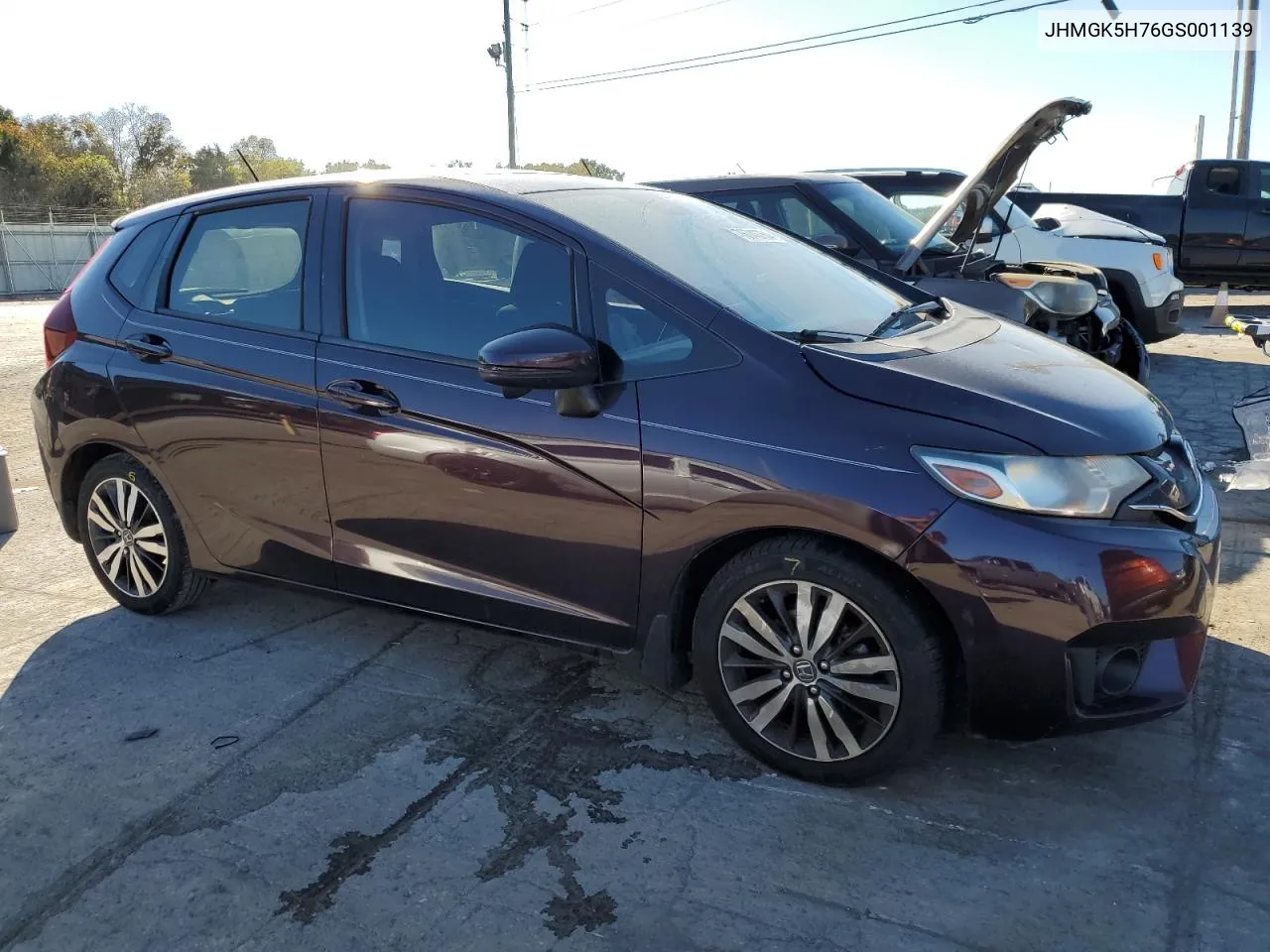 2016 Honda Fit Ex VIN: JHMGK5H76GS001139 Lot: 76745754