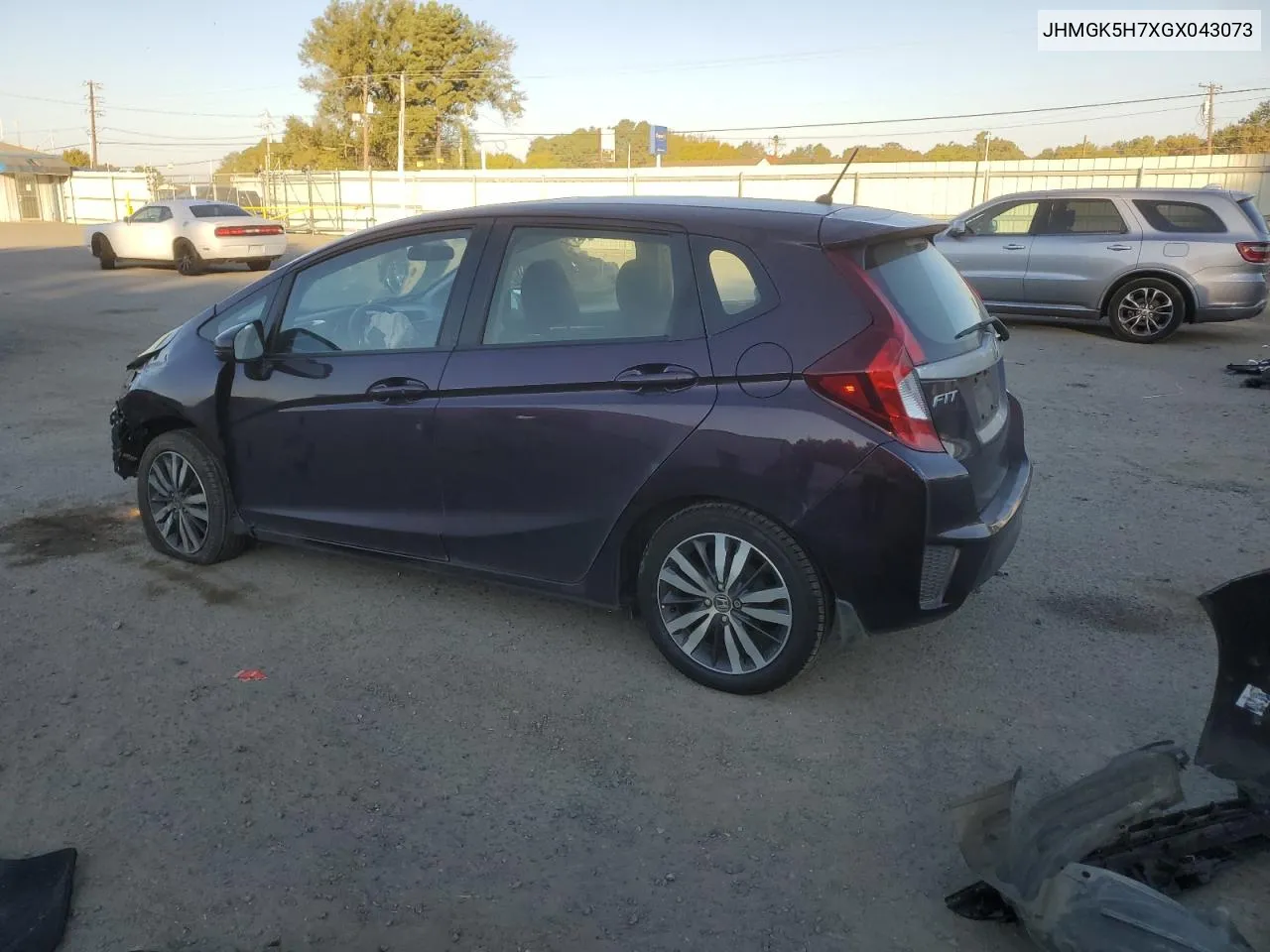 2016 Honda Fit Ex VIN: JHMGK5H7XGX043073 Lot: 76944444