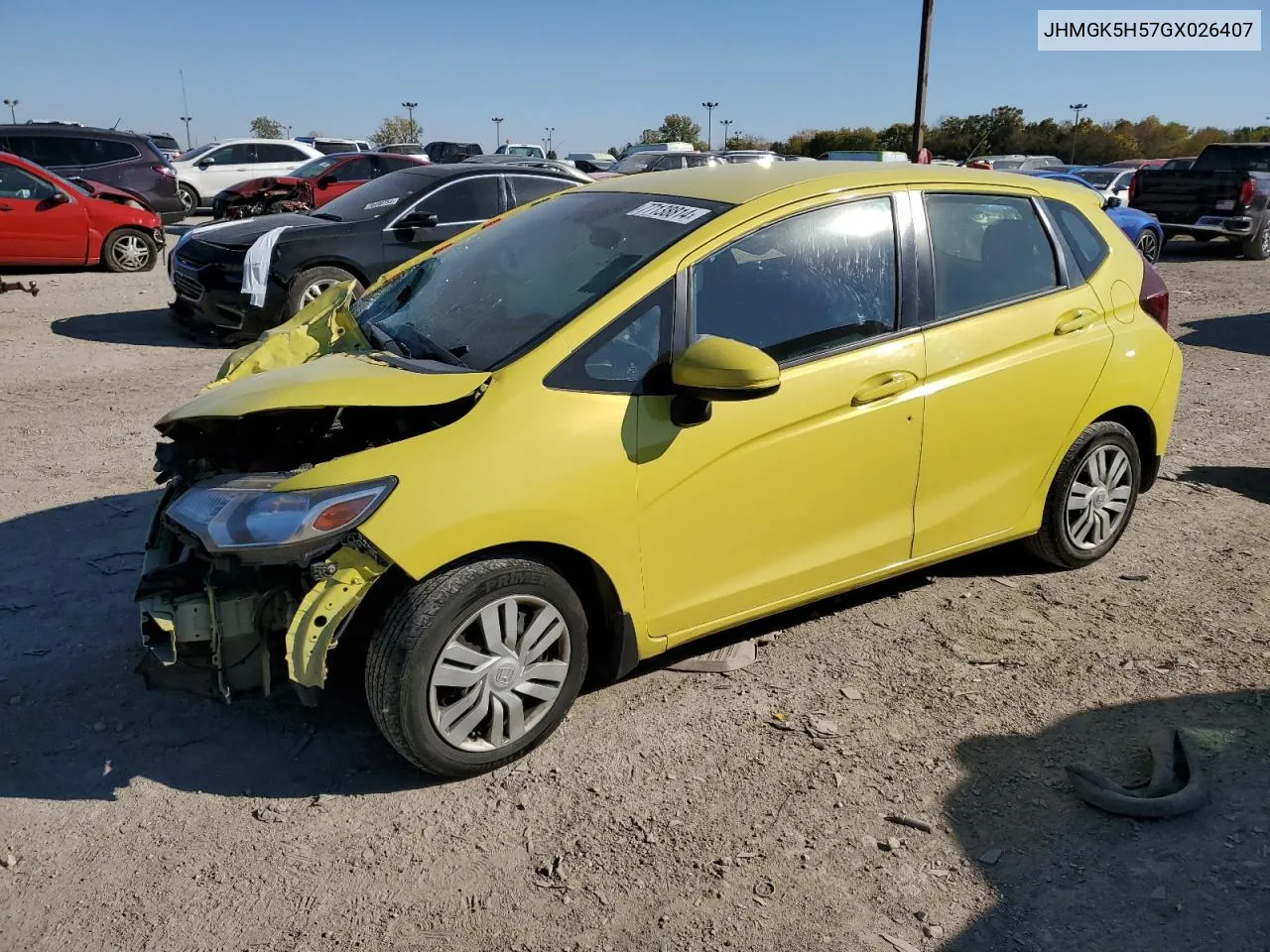 JHMGK5H57GX026407 2016 Honda Fit Lx