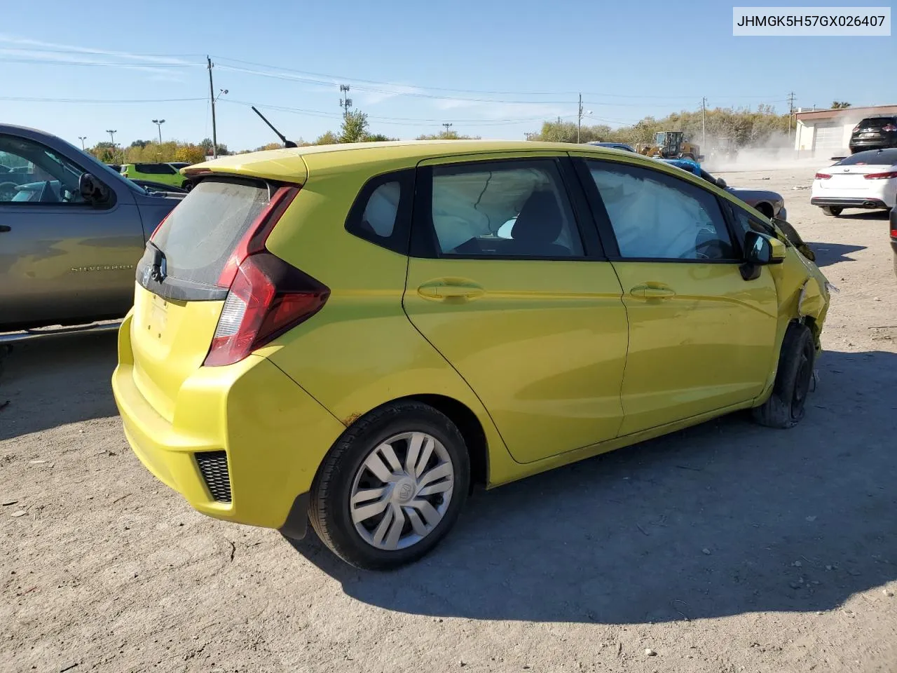 2016 Honda Fit Lx VIN: JHMGK5H57GX026407 Lot: 77138814