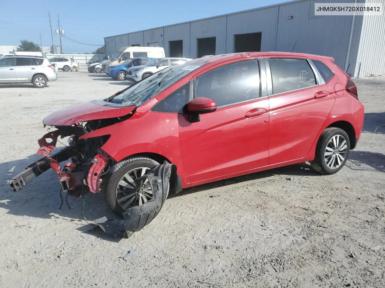 2016 Honda Fit Ex VIN: JHMGK5H72GX018412 Lot: 77285094