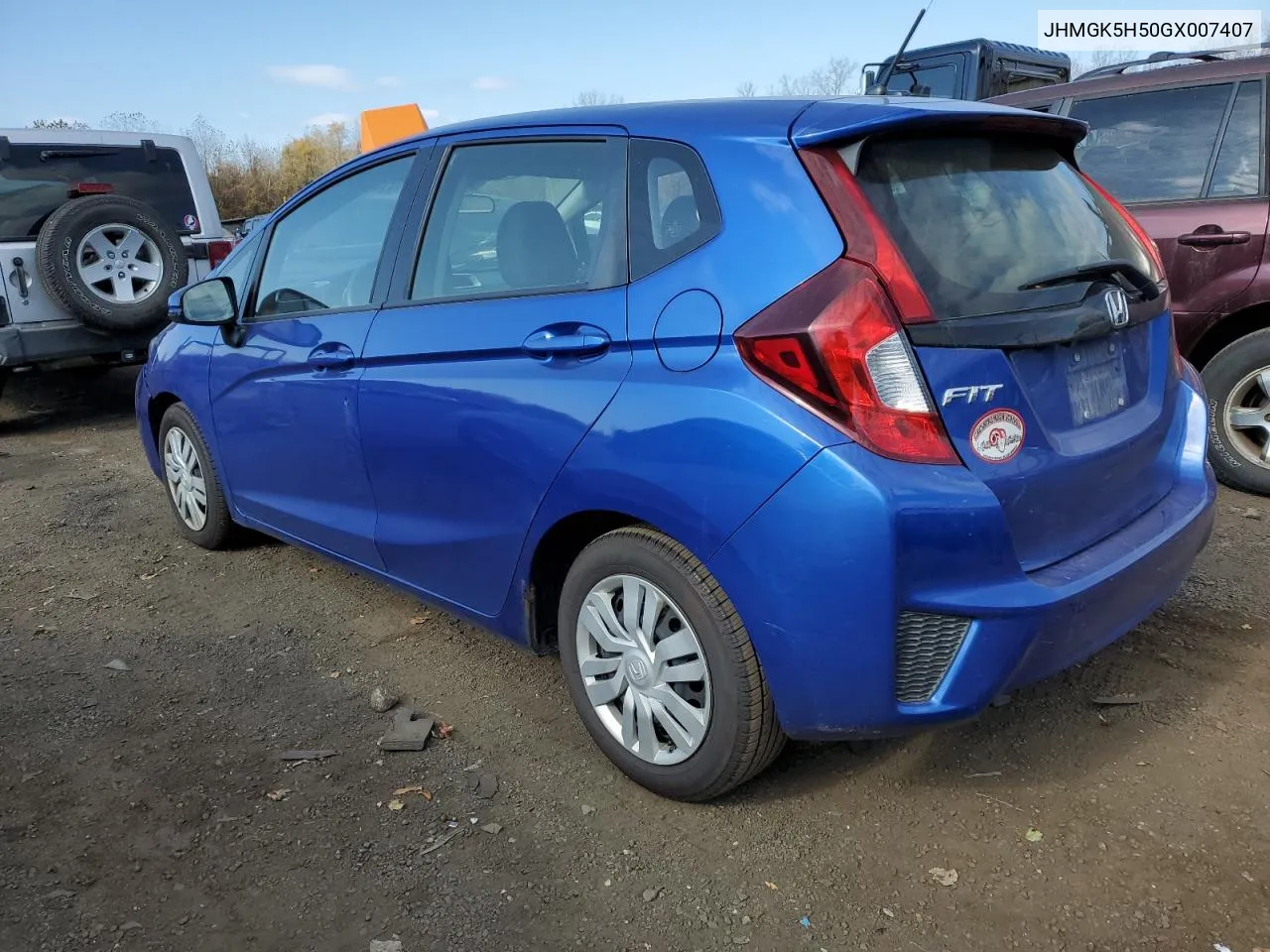 2016 Honda Fit Lx VIN: JHMGK5H50GX007407 Lot: 77442394