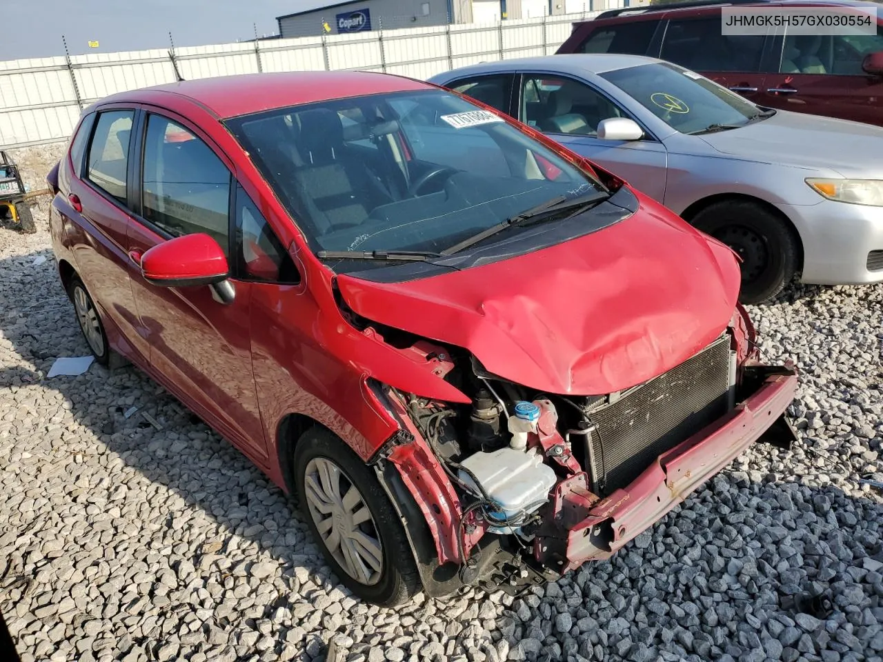 2016 Honda Fit Lx VIN: JHMGK5H57GX030554 Lot: 77676884