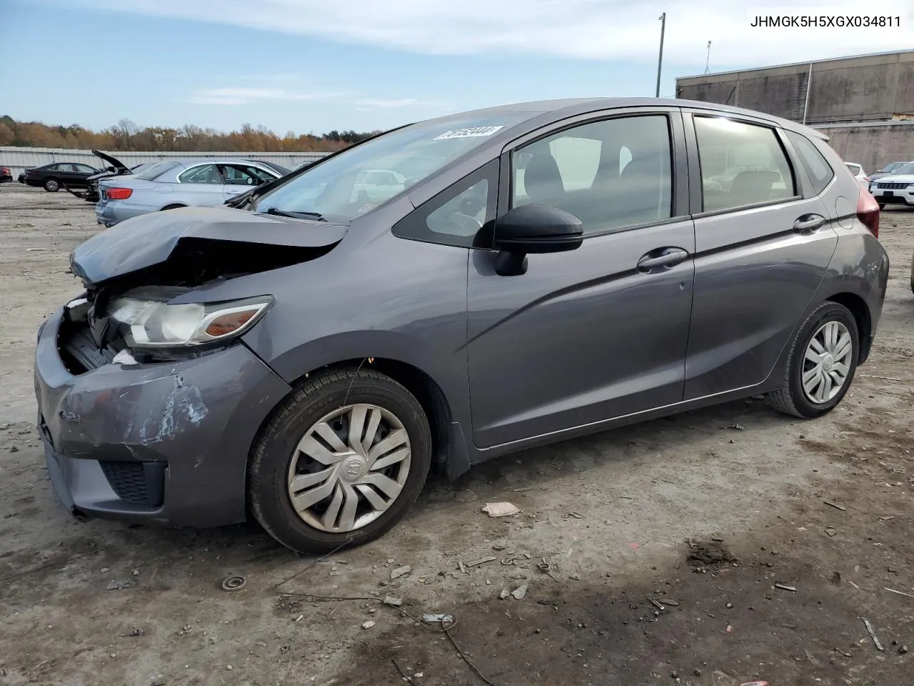 2016 Honda Fit Lx VIN: JHMGK5H5XGX034811 Lot: 78152444