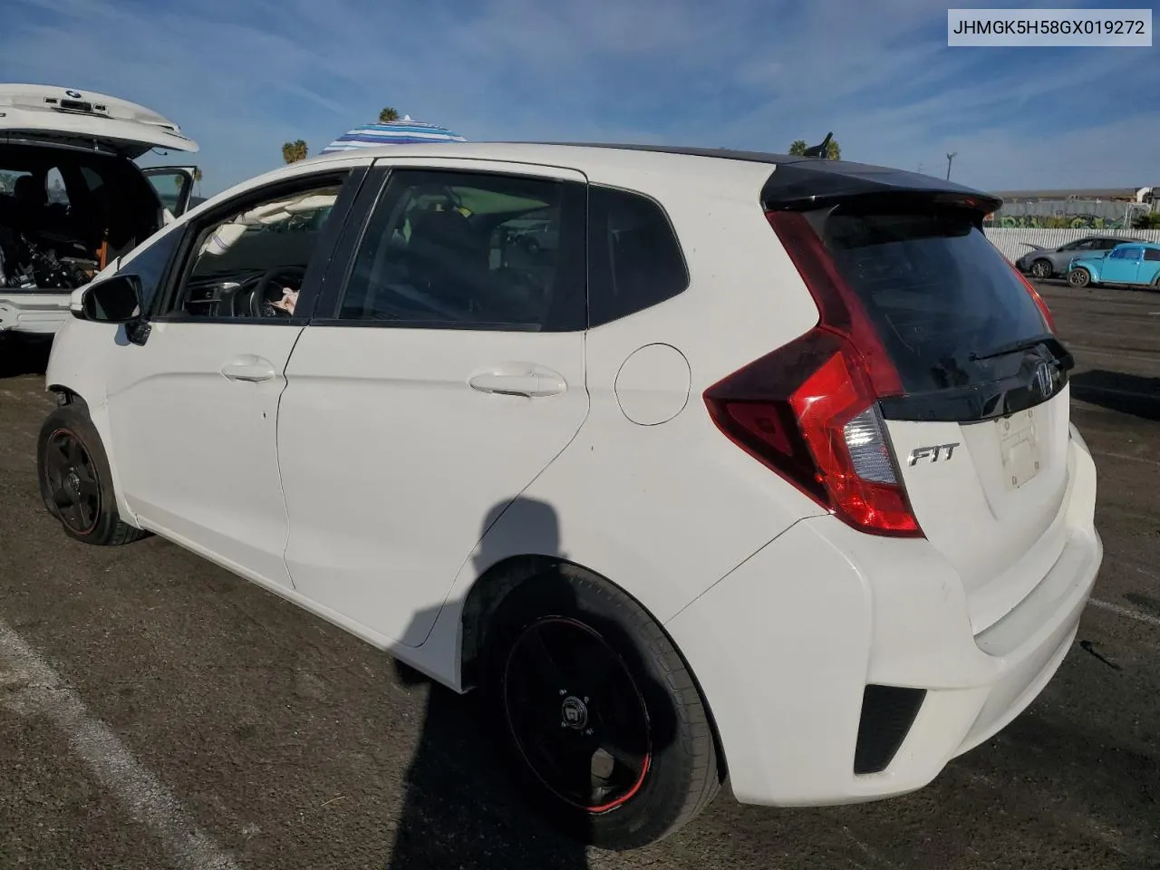 2016 Honda Fit Lx VIN: JHMGK5H58GX019272 Lot: 78305694