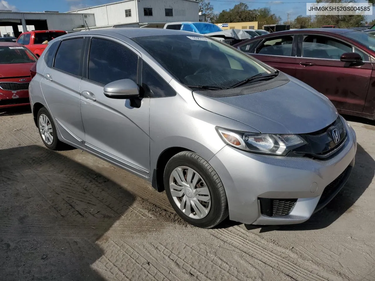 2016 Honda Fit Lx VIN: JHMGK5H52GS004585 Lot: 78587654