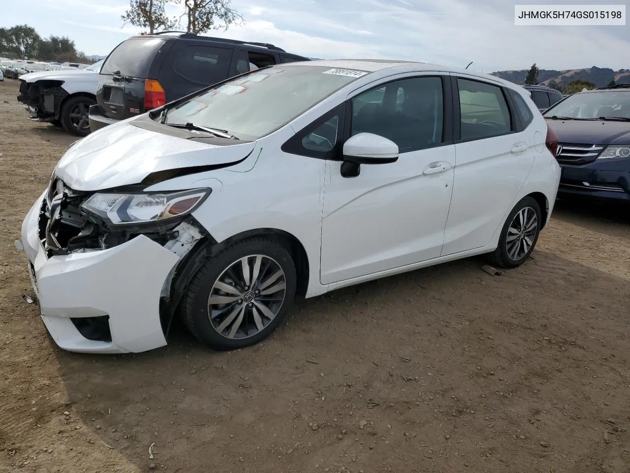 2016 Honda Fit Ex VIN: JHMGK5H74GS015198 Lot: 78891814