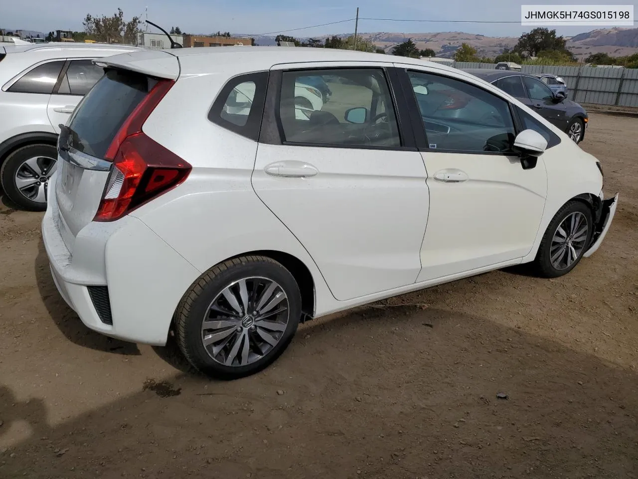 2016 Honda Fit Ex VIN: JHMGK5H74GS015198 Lot: 78891814