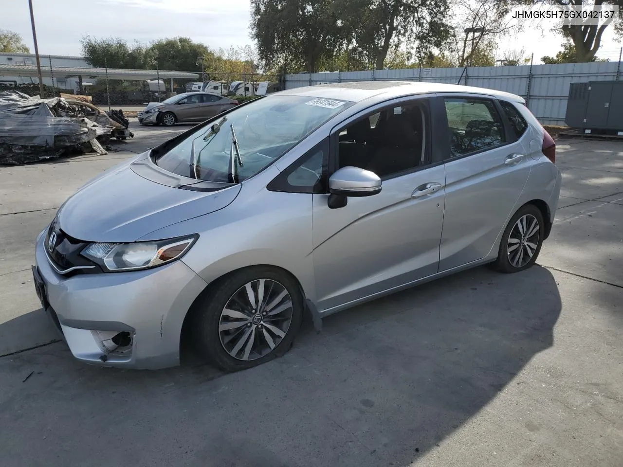 2016 Honda Fit Ex VIN: JHMGK5H75GX042137 Lot: 78941944