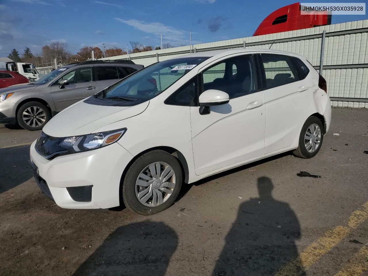 2016 Honda Fit Lx VIN: JHMGK5H53GX035928 Lot: 79077004