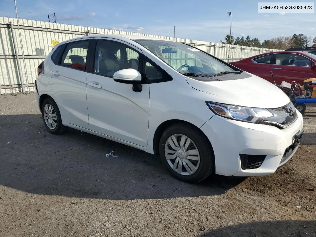 2016 Honda Fit Lx VIN: JHMGK5H53GX035928 Lot: 79077004