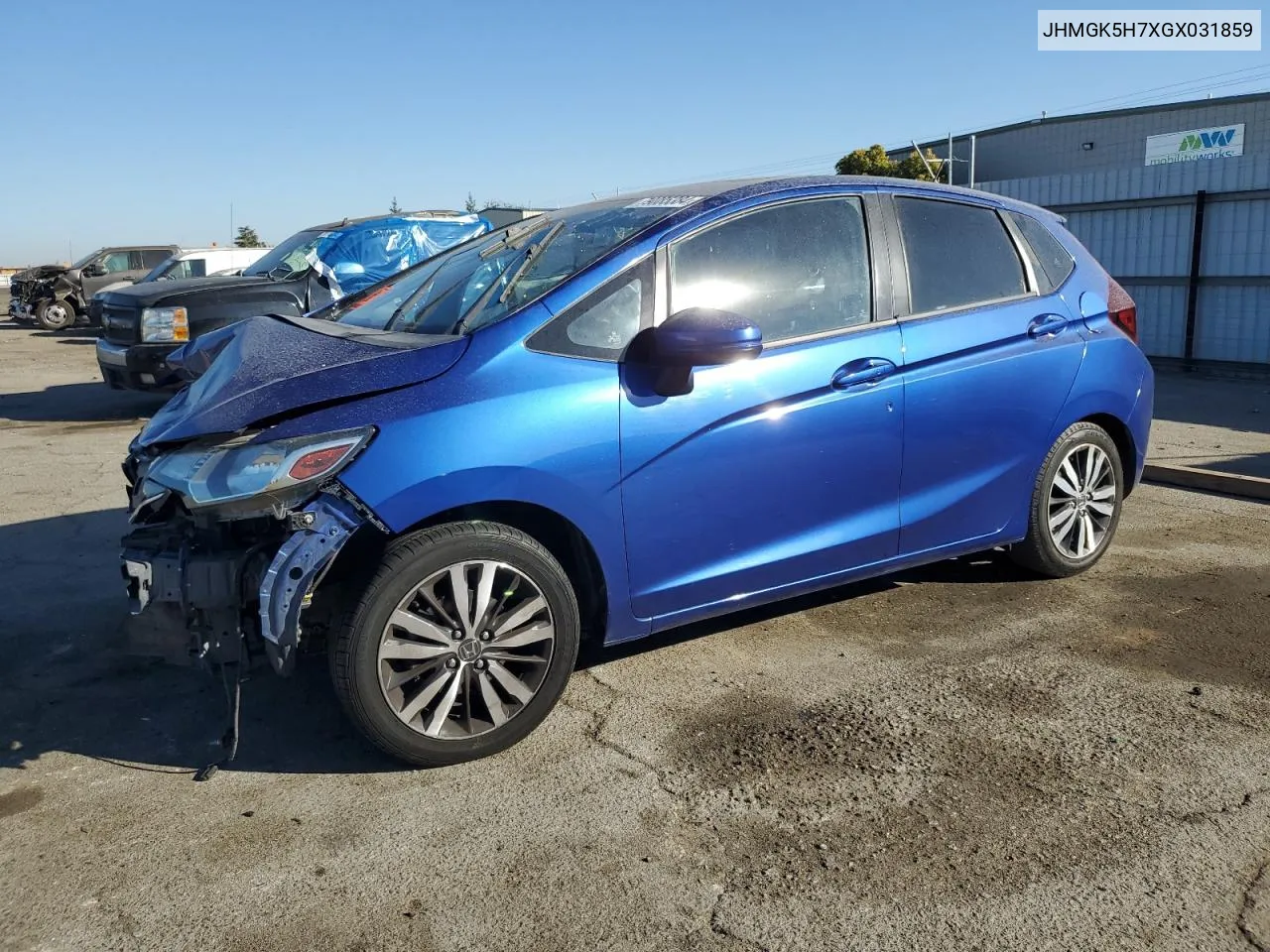 2016 Honda Fit Ex VIN: JHMGK5H7XGX031859 Lot: 79085384