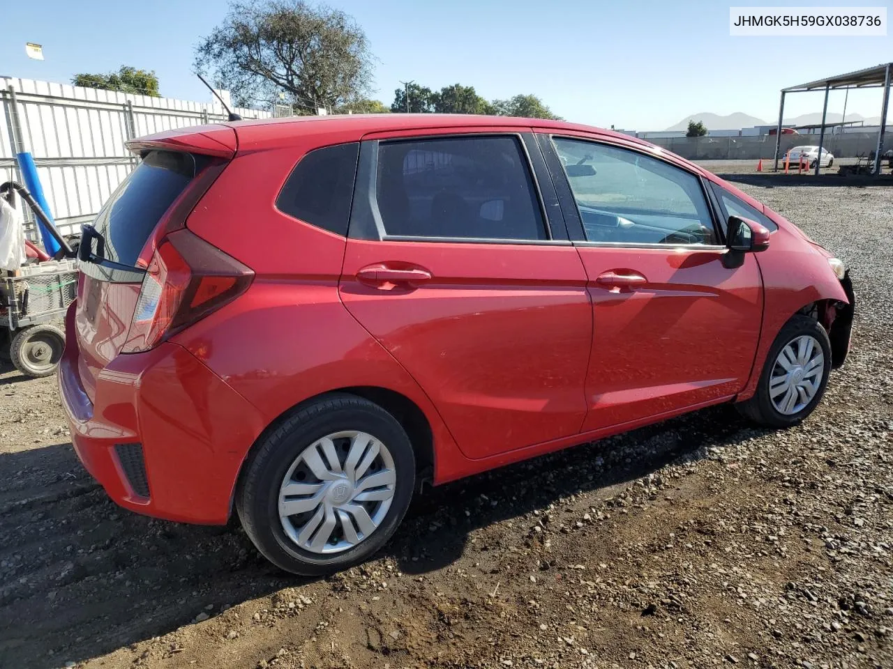 2016 Honda Fit Lx VIN: JHMGK5H59GX038736 Lot: 79452214