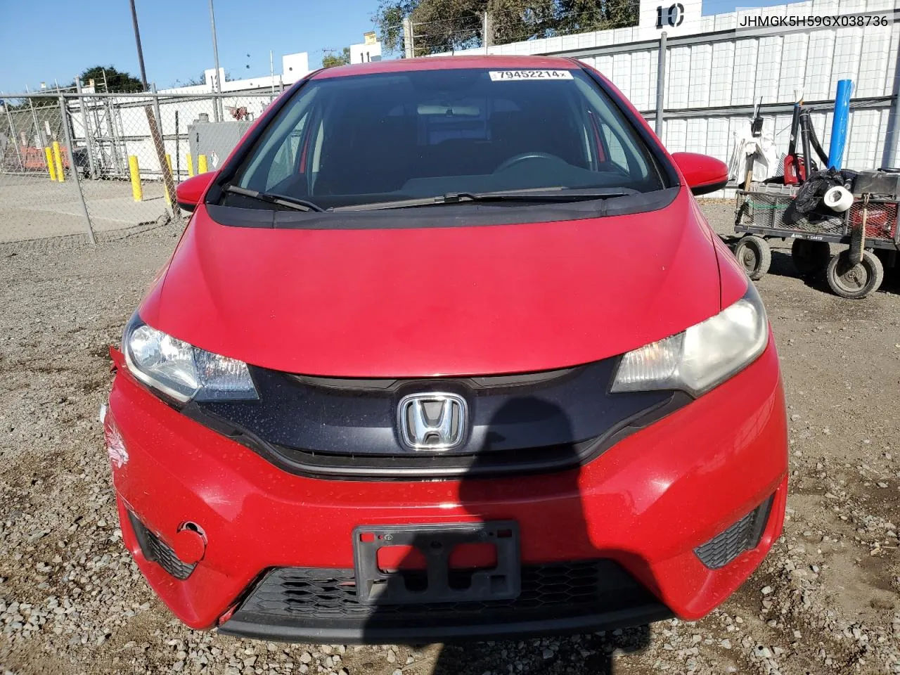 2016 Honda Fit Lx VIN: JHMGK5H59GX038736 Lot: 79452214