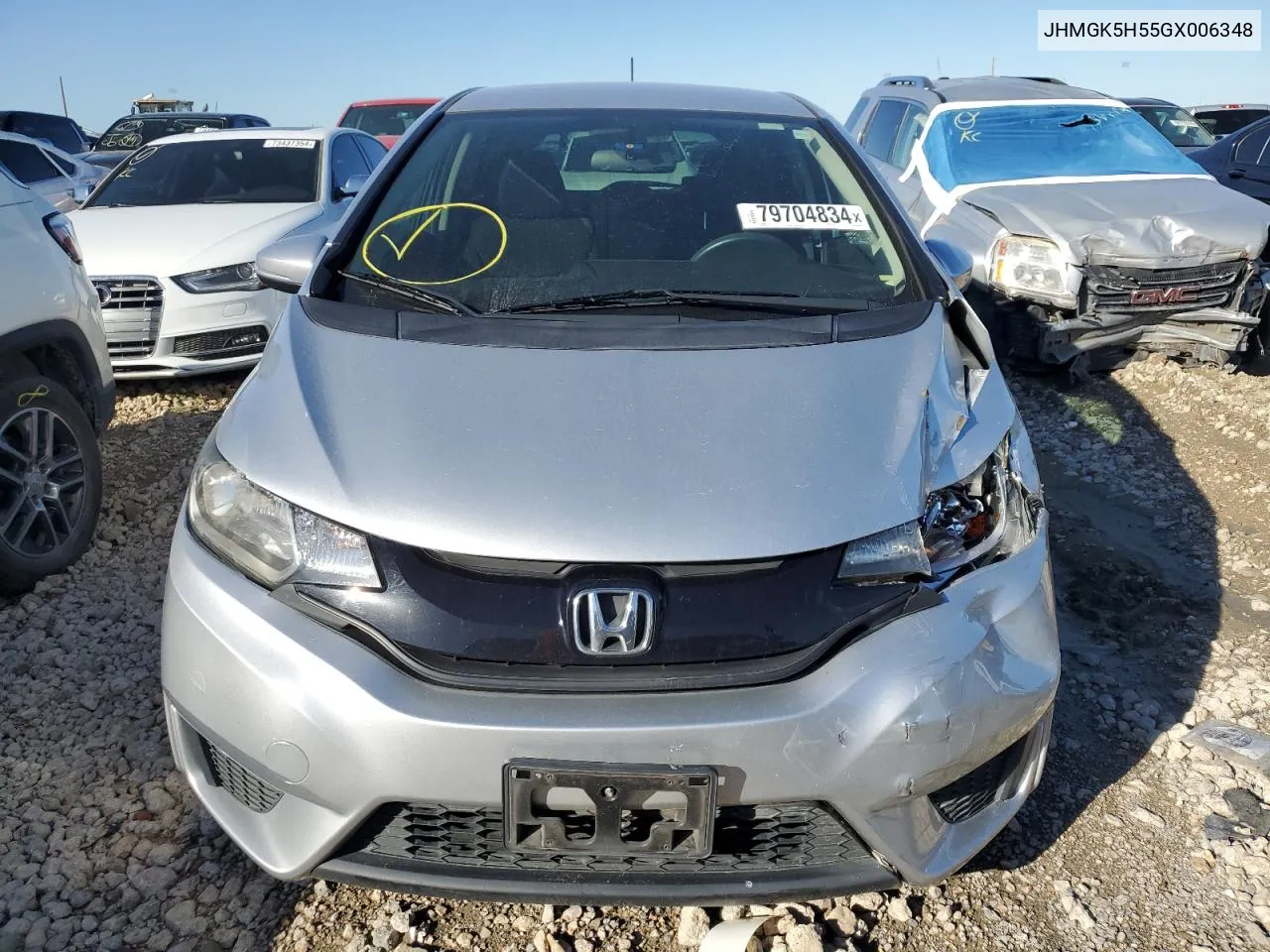 2016 Honda Fit Lx VIN: JHMGK5H55GX006348 Lot: 79704834