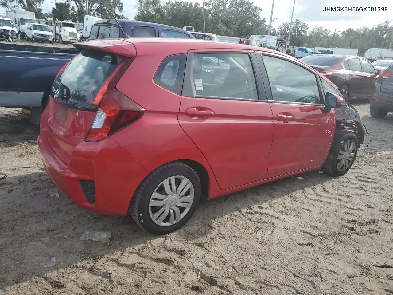 2016 Honda Fit Lx VIN: JHMGK5H56GX001398 Lot: 79731234