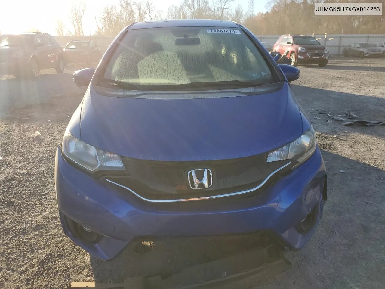 2016 Honda Fit Ex VIN: JHMGK5H7XGX014253 Lot: 79867274