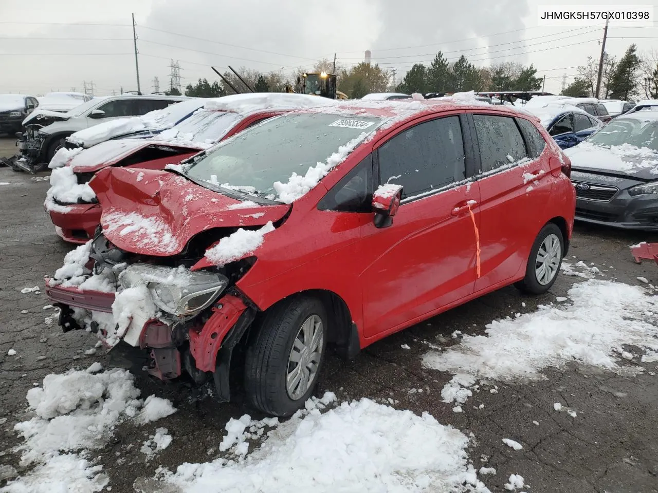 2016 Honda Fit Lx VIN: JHMGK5H57GX010398 Lot: 79965334