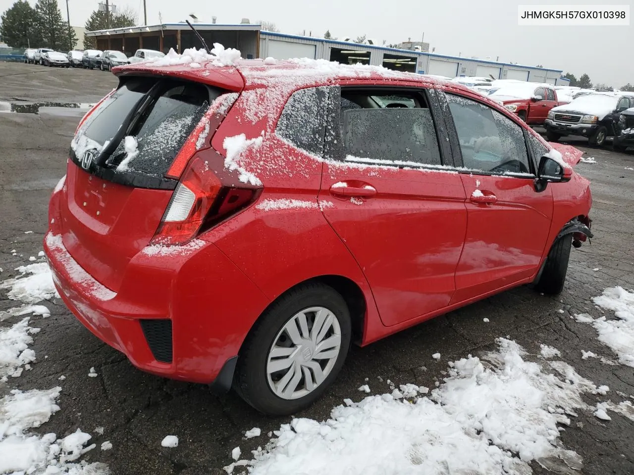 2016 Honda Fit Lx VIN: JHMGK5H57GX010398 Lot: 79965334