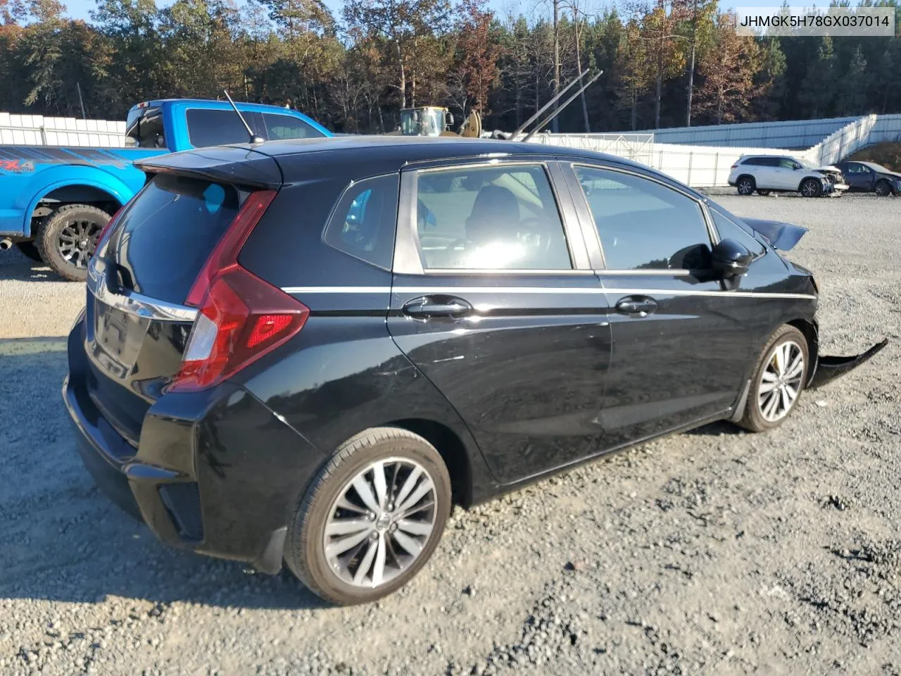 2016 Honda Fit Ex VIN: JHMGK5H78GX037014 Lot: 80024844