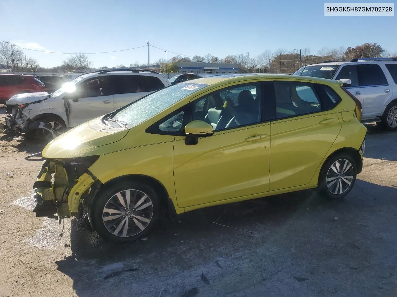 2016 Honda Fit Ex VIN: 3HGGK5H87GM702728 Lot: 80107034