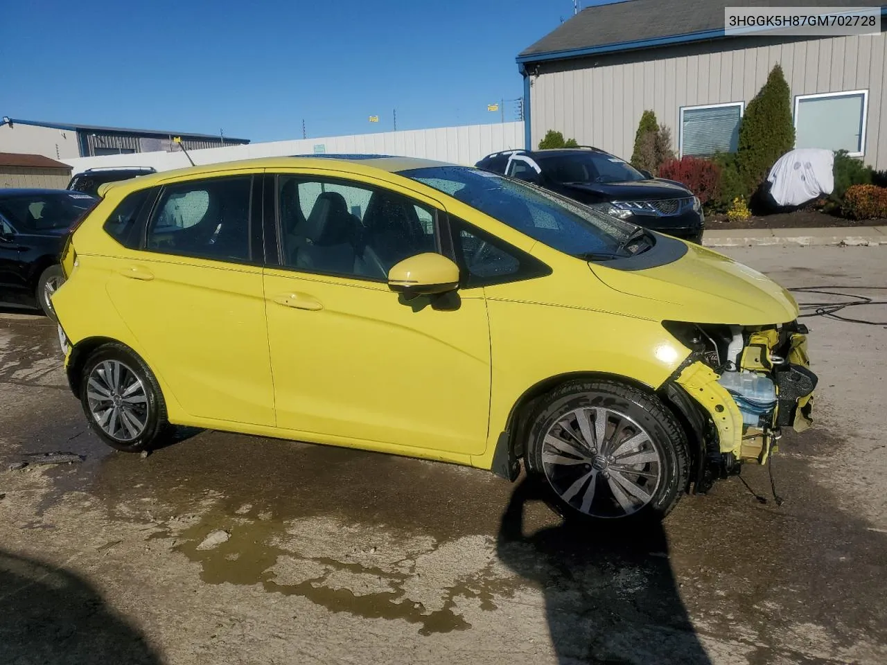 2016 Honda Fit Ex VIN: 3HGGK5H87GM702728 Lot: 80107034