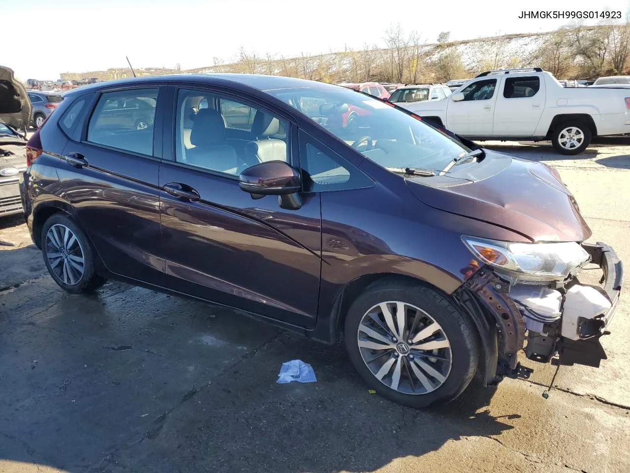 2016 Honda Fit Ex VIN: JHMGK5H99GS014923 Lot: 80281534