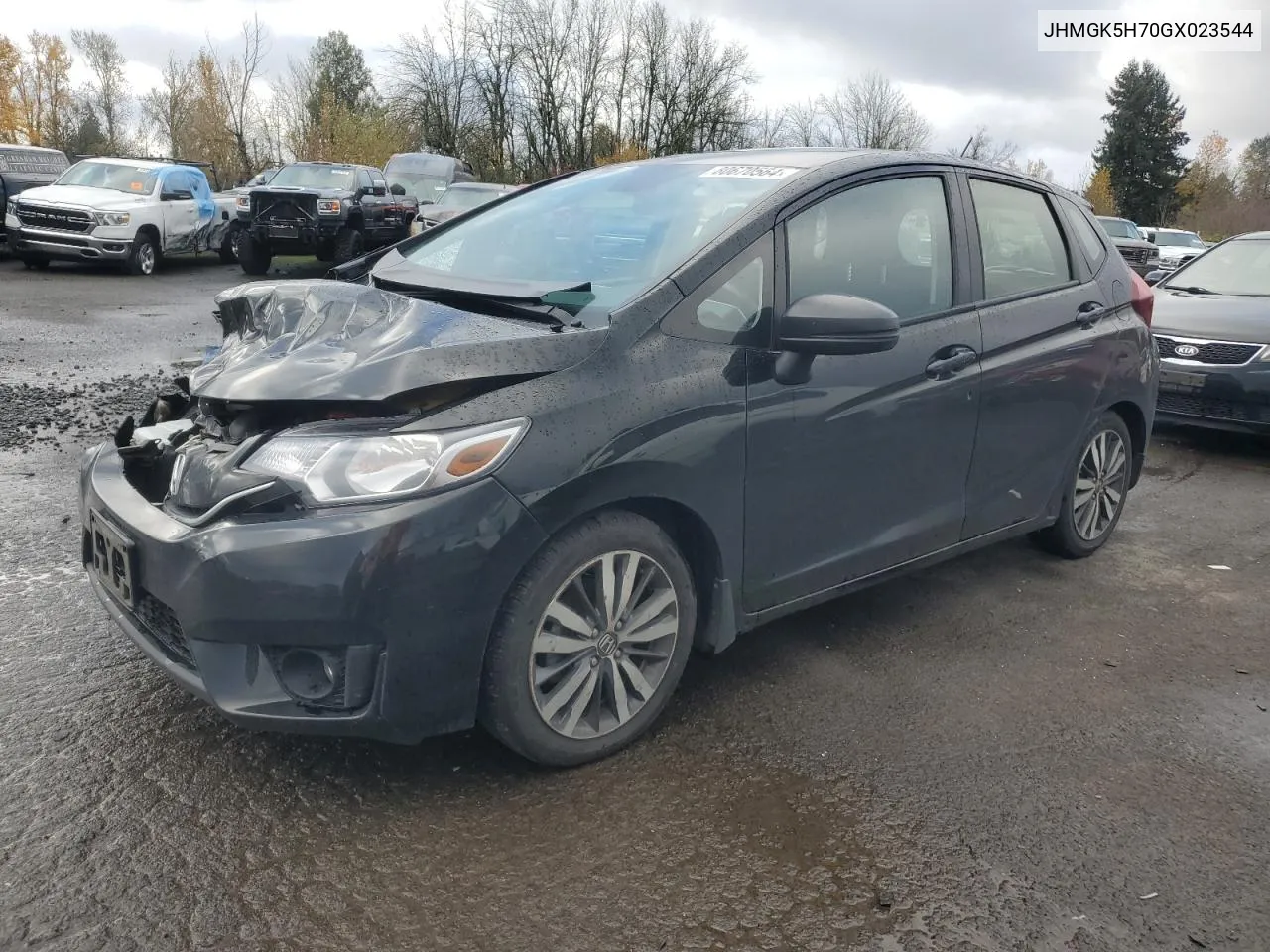 2016 Honda Fit Ex VIN: JHMGK5H70GX023544 Lot: 80670564