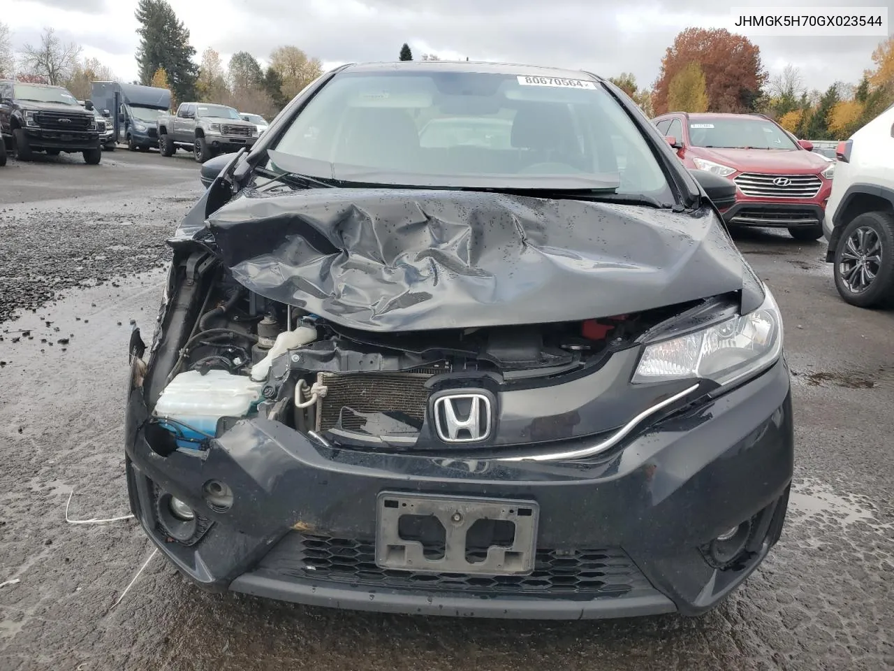 2016 Honda Fit Ex VIN: JHMGK5H70GX023544 Lot: 80670564