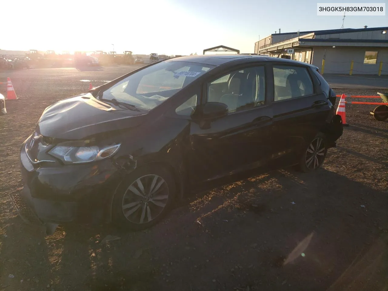 2016 Honda Fit Ex VIN: 3HGGK5H83GM703018 Lot: 80718704