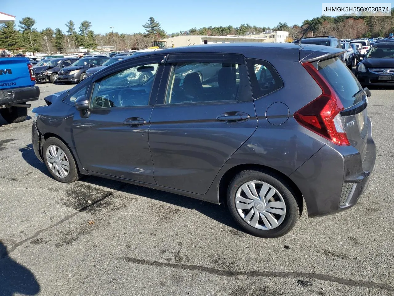 2016 Honda Fit Lx VIN: JHMGK5H55GX030374 Lot: 80985594